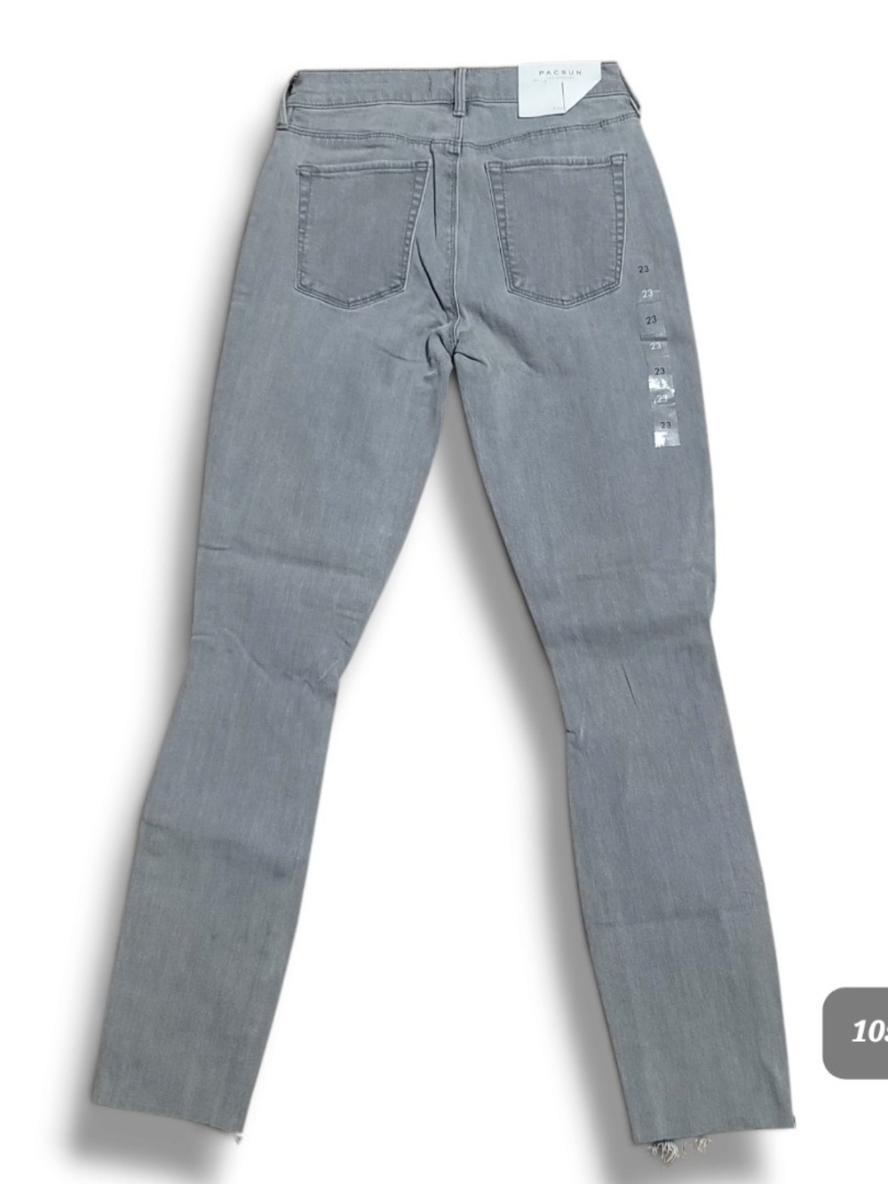 PACSUN - 23" Waist Women's Gray Distressed Skinny Jeans - Picture 3 of 6